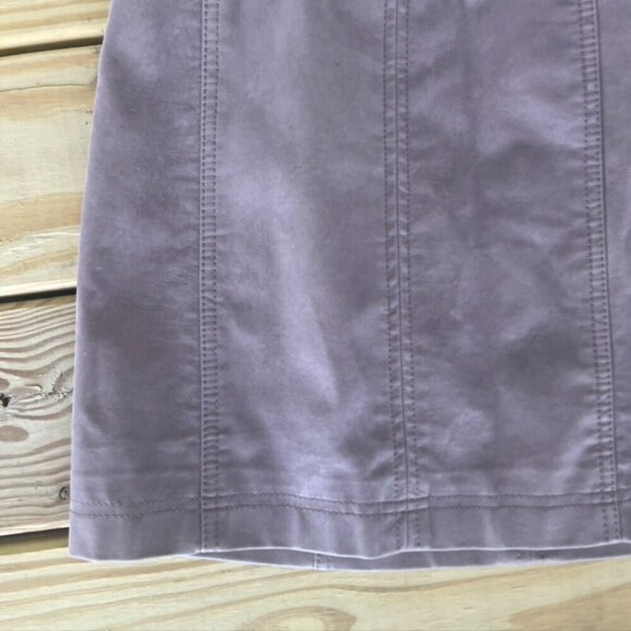 Free People | Mauve Chic Boho Rayon Vegan Leather Biker Mini Skirt 2 - Picture 4 of 12